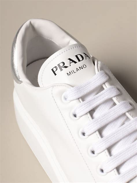 prada white sneakers women's